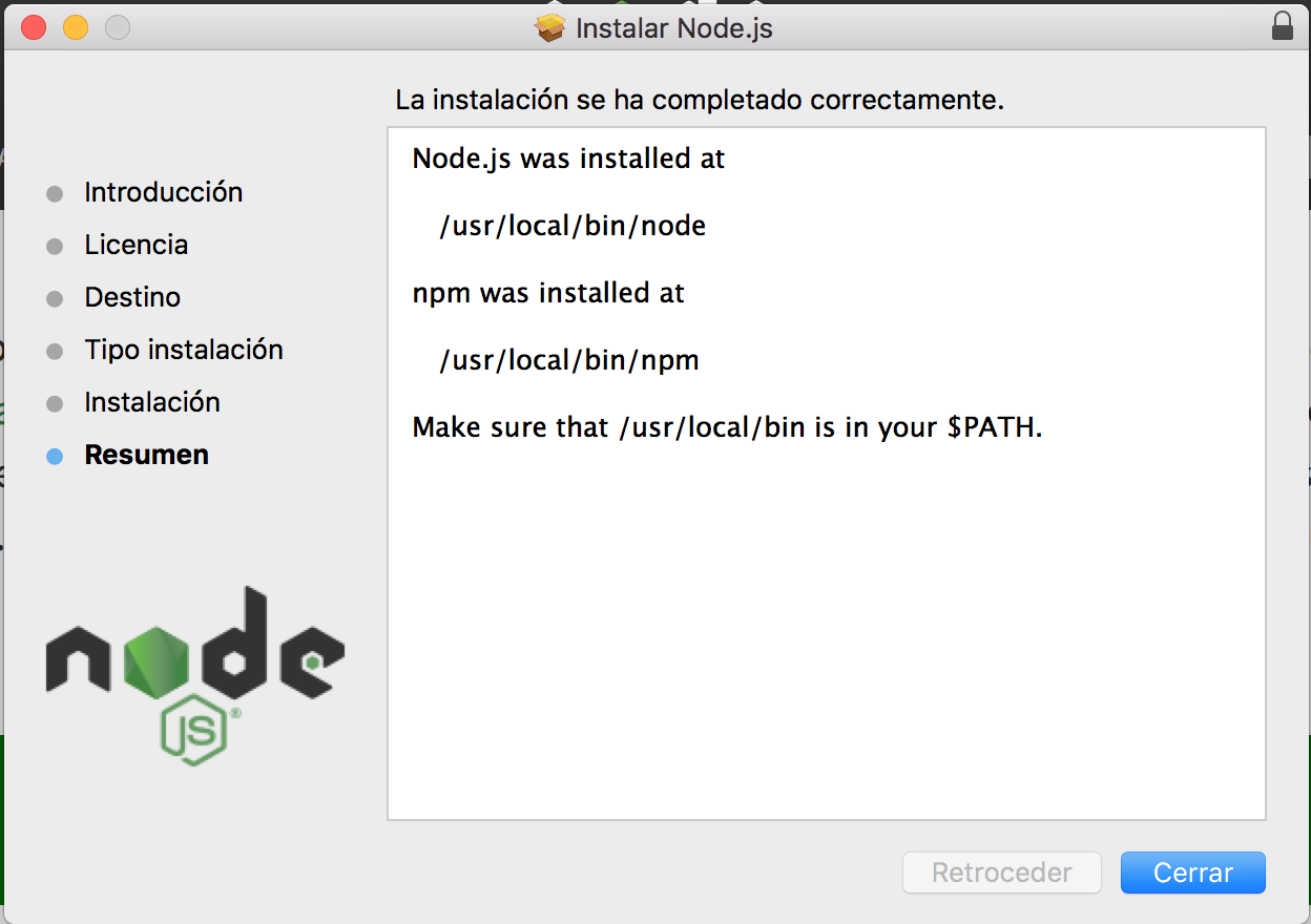 Apariencia del instalador